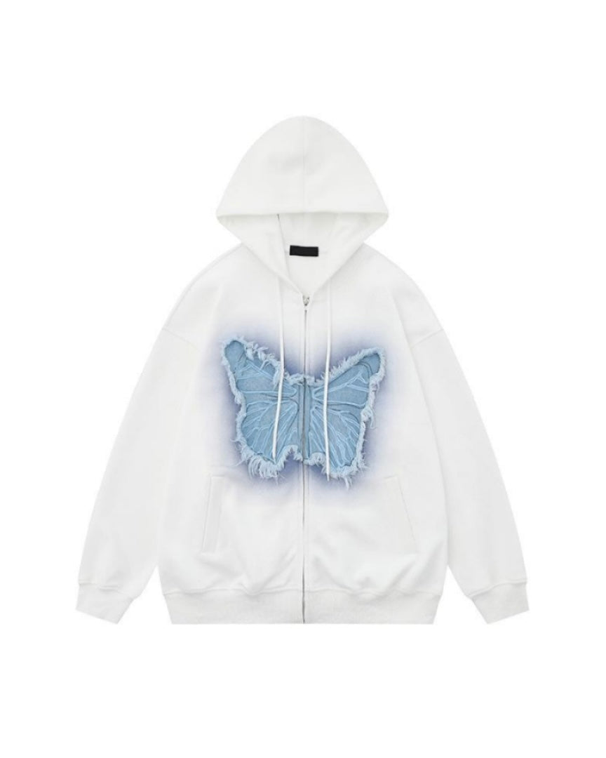 Butterfly zip hoodie