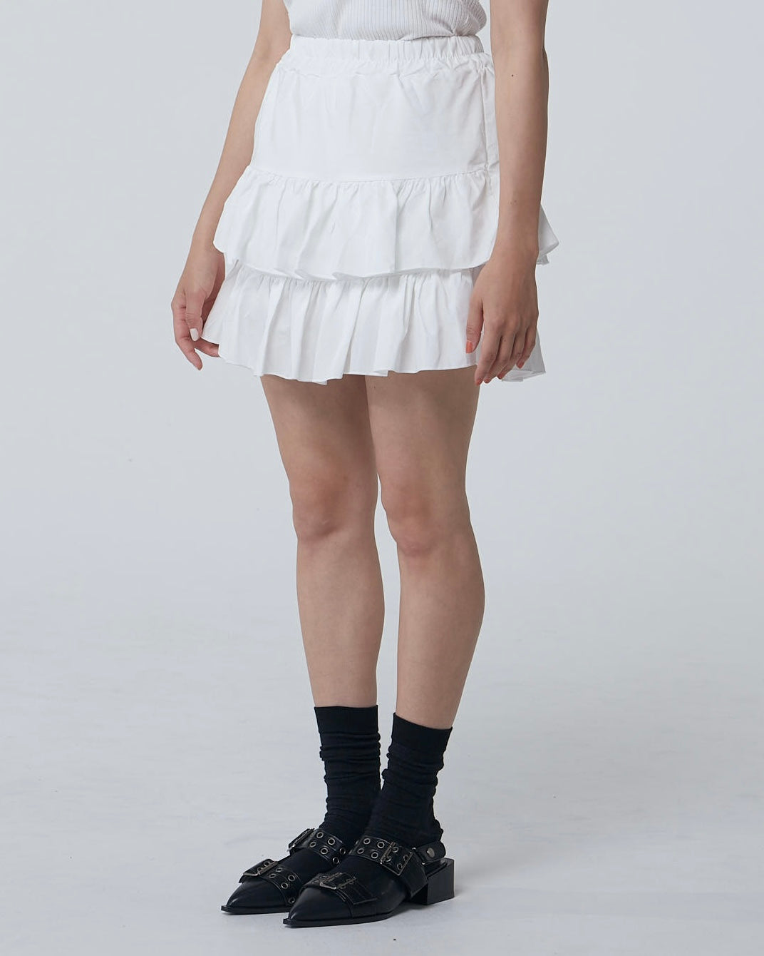 Frill mini skirt